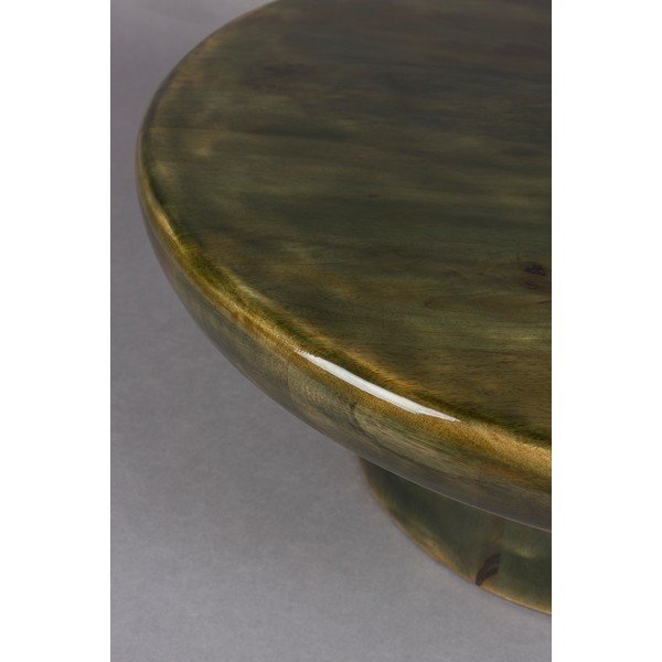 Žalios spalvos iš mango masyvo apvalios formos kavos staliukas ø 60 cm Mush – Dutchbone-image-3