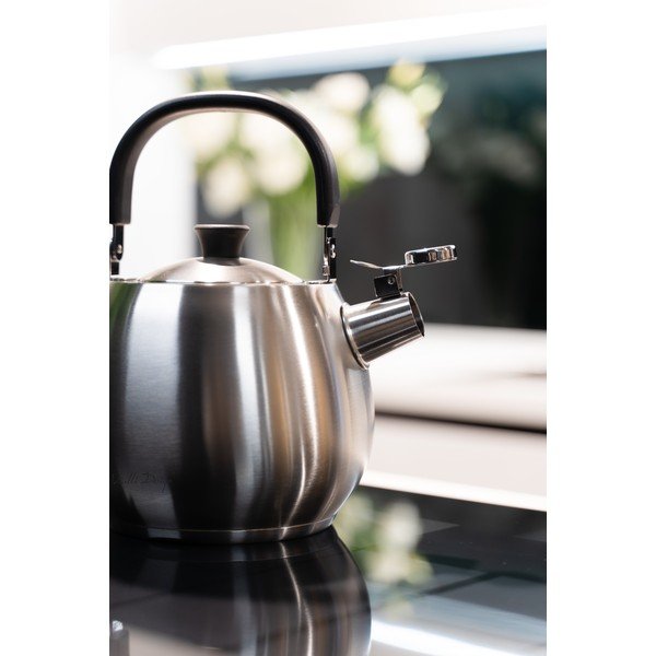 Sidabrinis nerūdijančio plieno arbatinukas Vialli Design Bolla, 2,5 l-image-4