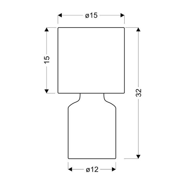 Stalinis šviestuvas smėlio spalvos (aukštis 32 cm) su tekstiliniu gaubtu Iner – Candellux Lighting-image-3