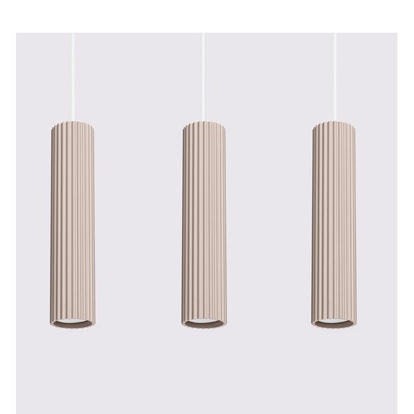 Taupe spalvos iš metalo kabantis šviestuvas Gleam – Sollux-image-3