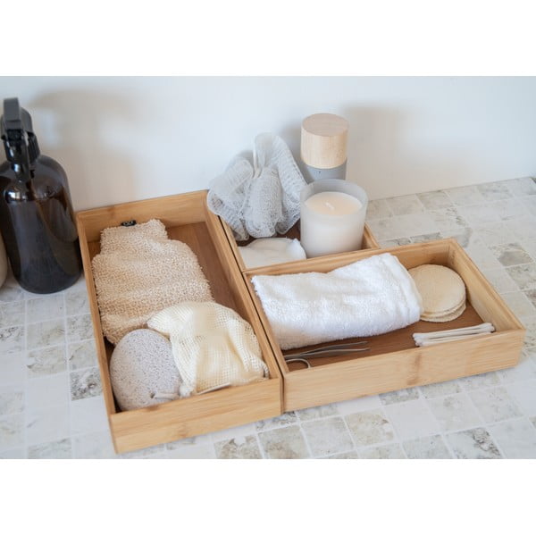 3 bambuko stalčių organizatorių rinkinys Copco - Kitchen Craft-image-1