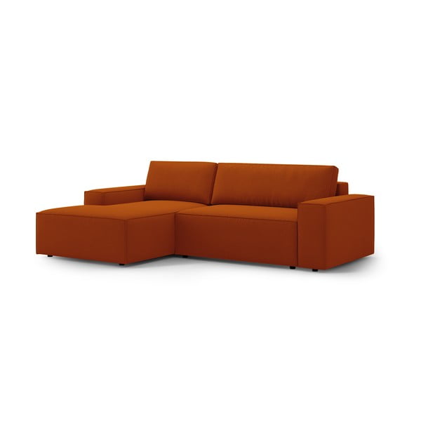 Sulankstoma kampinė sofa raudonos plytų spalvos (su kairiuoju kampu) Jodie – Micadoni Home-image-3
