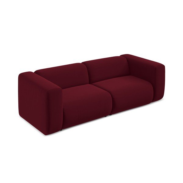 Bordo spalvos iš velveto sofa 228 cm Ekahi – Makamii-image-4