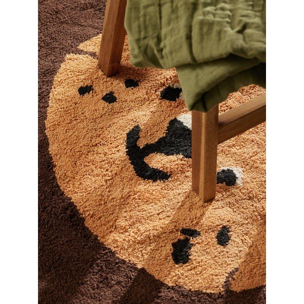 Skalbiamas/rankų darbo oranžinės spalvos/rudos spalvos iš medvilnės vaikiškas kilimas 112x120 cm Snuggle Lea – Hanse Home-image-4