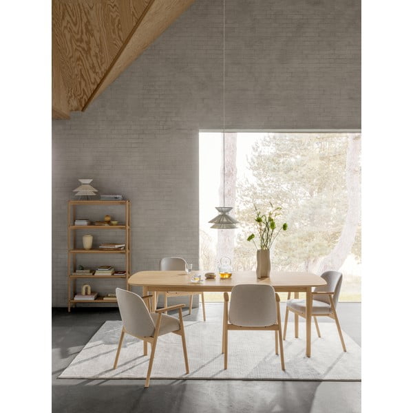 Natūralios spalvos knygų spinta  iš ąžuolo 86x160x30 cm Braidwood – Actona-image-2
