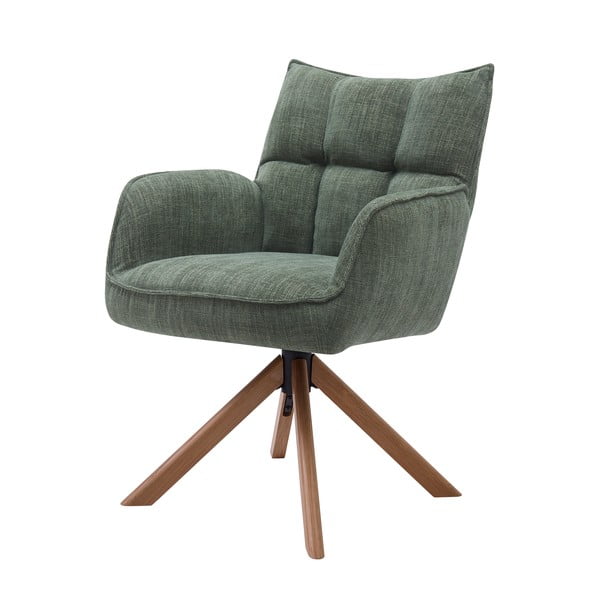 Žalios spalvos iš audinio valgomojo kėdžių komplektas 2 vnt. Marilla – Unique Furniture