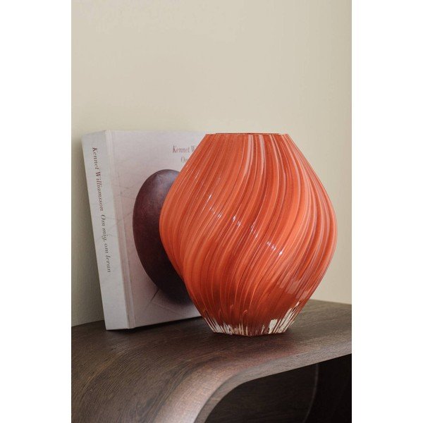 Raudonos plytų spalvos rankų darbo vaza (aukštis 23 cm) Selma – Ellos Home-image-1