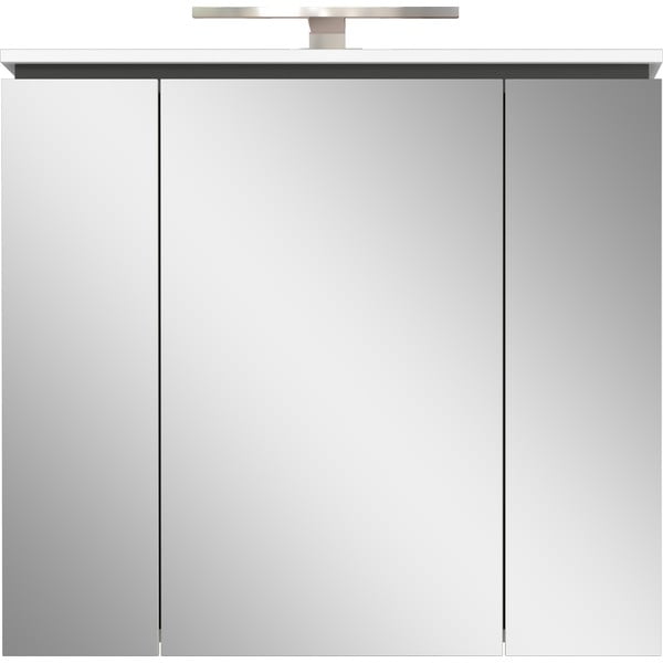 Balta vonios kambario spintelė su veidrodžiu ir apšvietimu 76x74 cm Modesto - Germania