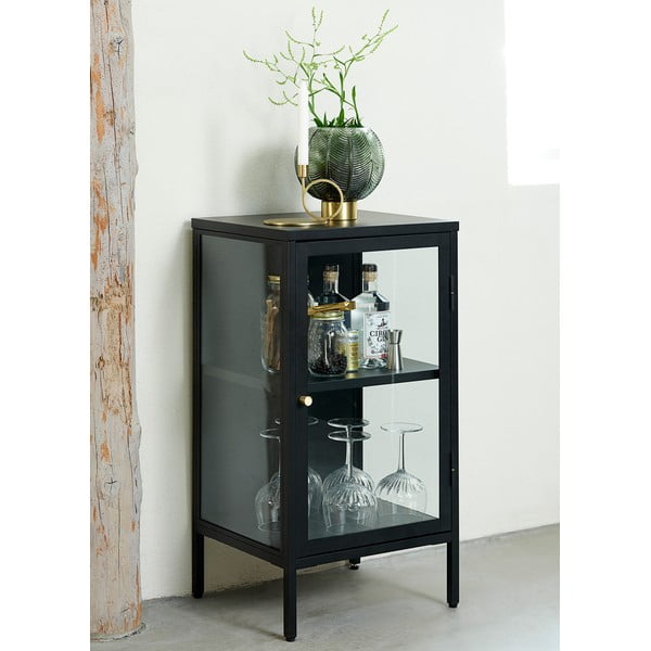 Iš metalo vitrina juodos spalvos 45x85 cm Carmel – Unique Furniture-image-1