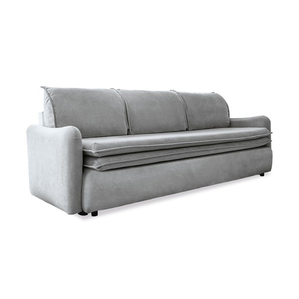 Šviesiai pilkos spalvos aksominė sofa-lova Miuform Tender Eddie