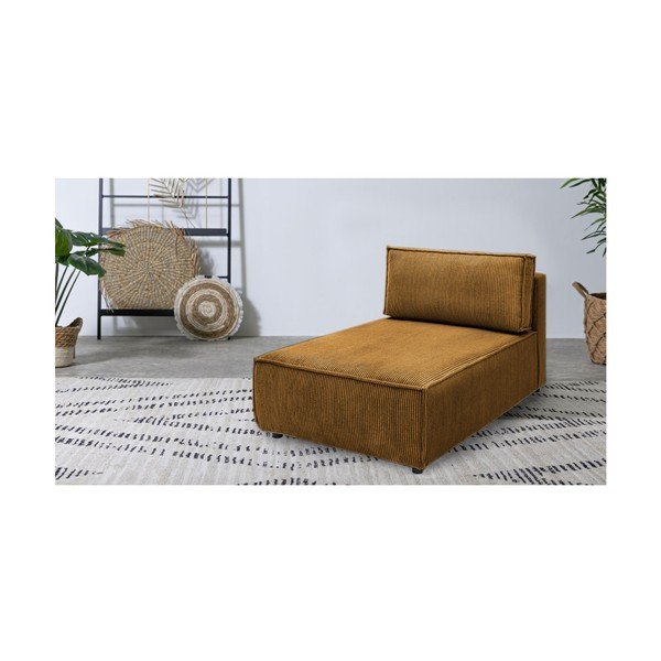 Modulinė sofa garstyčių spalvos iš kordinio velveto (kintama) Nihad modular – Bobochic Paris-image-1