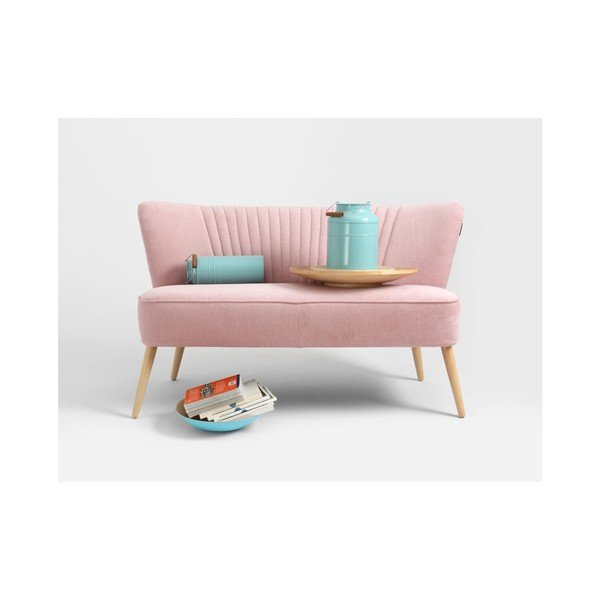 Rožinė dvivietė sofa Individualizuotos formos Harry-image-4
