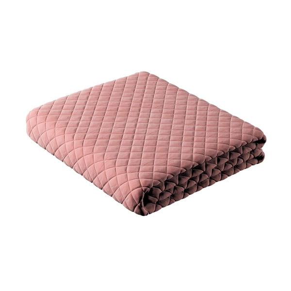 Rožinis dygsniuotas užvalkalas dvigulei lovai 170x210 cm Posh Velvet - Yellow Tipi