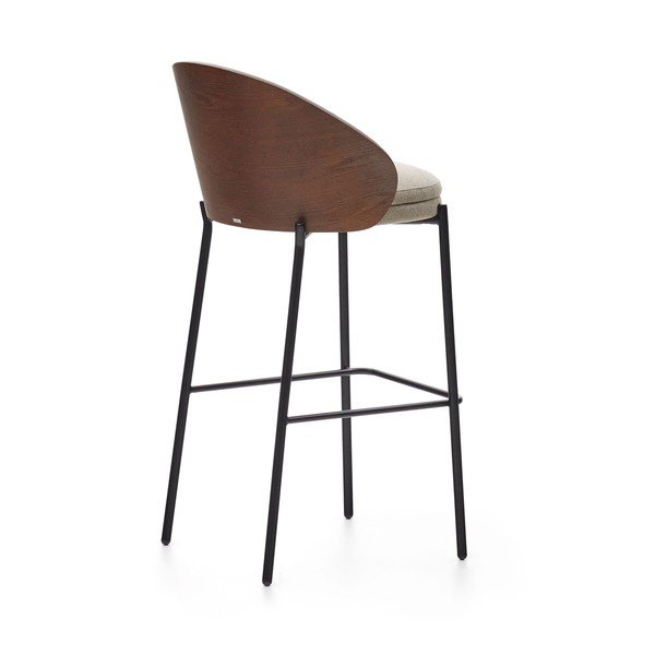 Rudos spalvos/smėlio spalvos baro taburetė (sėdynės aukštis 77 cm) Eamy – Kave Home-image-2