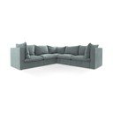 Mėlynos spalvos kampinė sofa Manao – Makamii