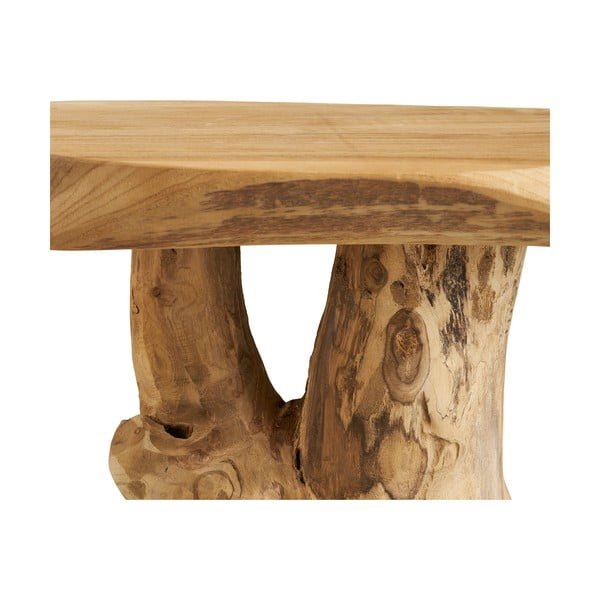 Iš tikmedžio masyvo apvalios formos šoninis stalas ø 40 cm Palena – House Nordic-image-4