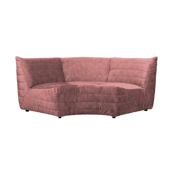 Kampinė sofa iš velveto šviesiai rožinės spalvos (kintama) Bag – WOOOD
