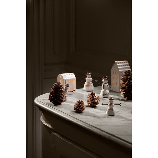 Iš porceliano kalėdinė statulėlė (aukštis 11,5 cm) Hammershøi Snowman – Kähler Design-image-2