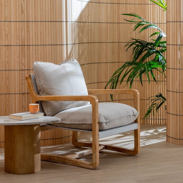 Krėslas smėlio spalvos/natūralios spalvos – Ixia-image-1