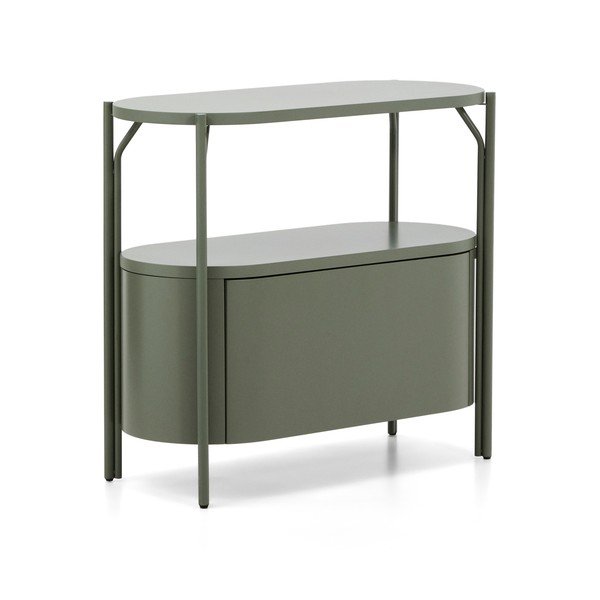 Žalios spalvos spintelė po kriaukle 90x81 cm Arely – Kave Home-image-2