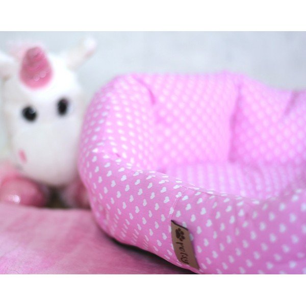 Rožinė medvilninė lova 65x50 cm Pinky - Petsy-image-2