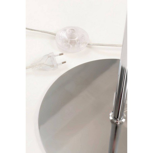 Baltos spalvos/blizgios sidabrinės spalvos iš tekstilės pastatomas šviestuvas (aukštis 150 cm) Pion – Jotex-image-4