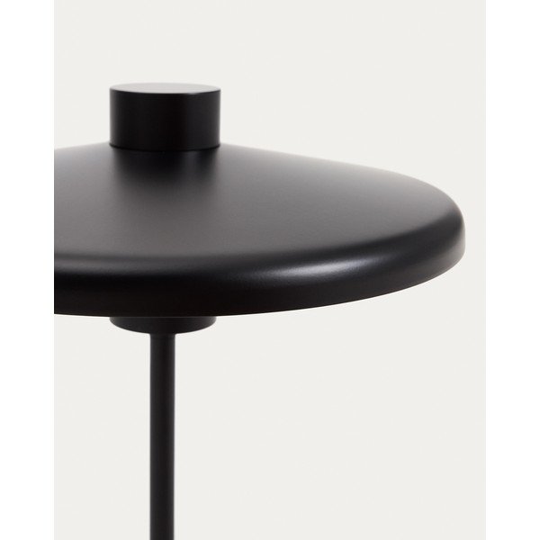 Juodos spalvos stalinis šviestuvas (aukštis 32,5 cm) su metaliniu gaubtu Nuvira – Kave Home-image-4