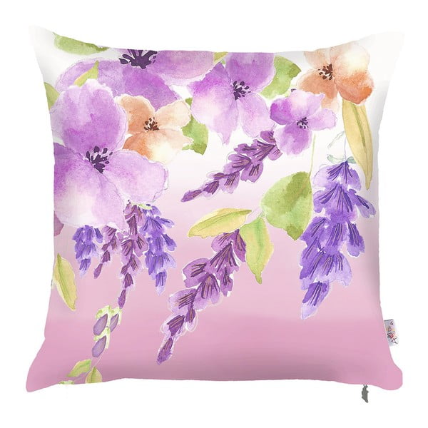 Violetinės spalvos užvalkalas Mike & Co. NEW YORK Lauko gėlės, 43 x 43 cm