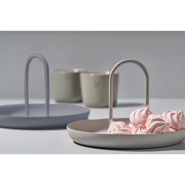 Juodos spalvos metalinis serviravimo padėklas Zone Singles, ø 20 cm-image-1