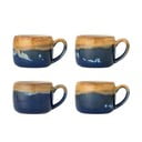 Mėlynos spalvos/rudos spalvos iš akmens masės puodeliai 4 vnt. 400 ml Sheen – Bloomingville