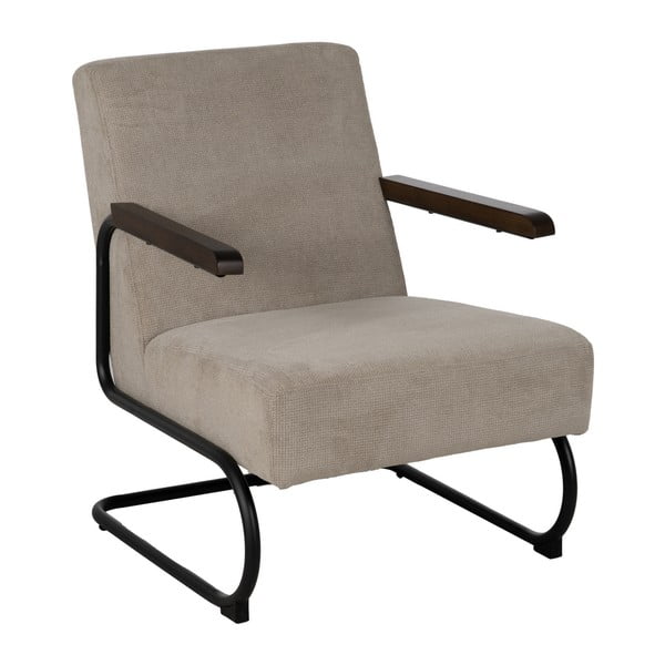 Taupe spalvos iš šenilinio audinio krėslas Industra – Ixia