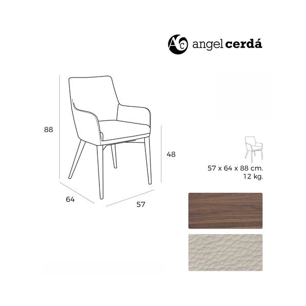 Balta valgomojo kėdė Ángel Cerdá Yadira-image-3