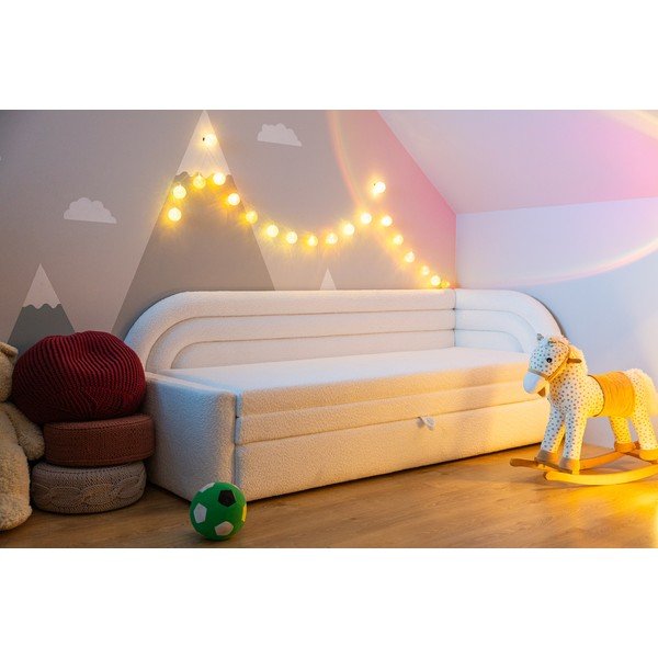Kreminės spalvos iš boucle sulankstoma/su sandėliavimo vieta sofa su kairiuoju kampu 223 cm Fabillo – ELTAP-image-3