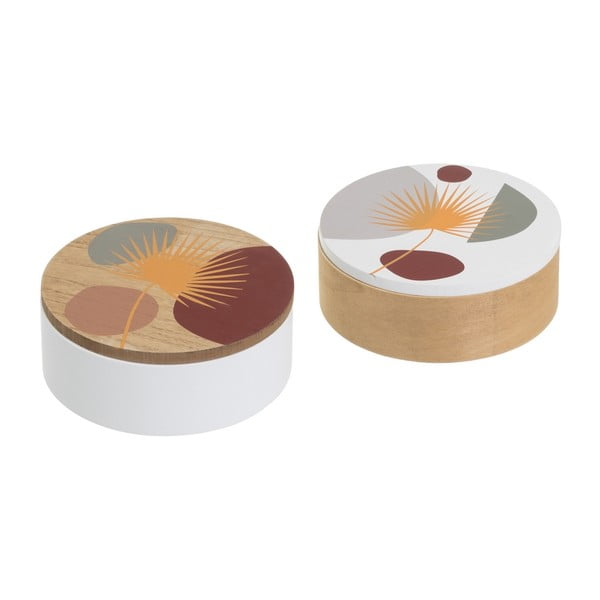 Daiktadėžės su dangčiu/dekoratyvinės 2 vnt. ø 17x6,5 cm – Casa Selección