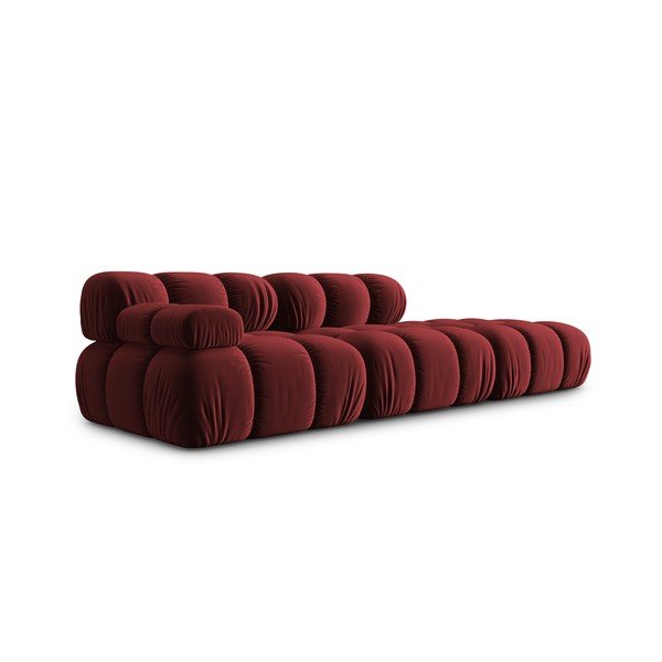 Sofa raudonos spalvos iš velveto 282 cm Bellis – Micadoni Home-image-3