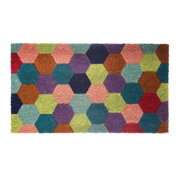 Kokoso pluošto kilimėlis "Hexagon", 40x70 cm