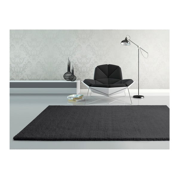 Juodos spalvos kilimas Universal Shanghai Liso, 80 x 150 cm-image-1