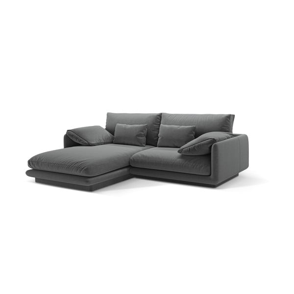 Kampinė sofa tamsiai pilkos spalvos (su kairiuoju kampu) Torino – Micadoni Home-image-2