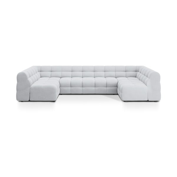 Šviesiai pilkos spalvos kampinė sofa („U“ formos) Kendal – Micadoni 