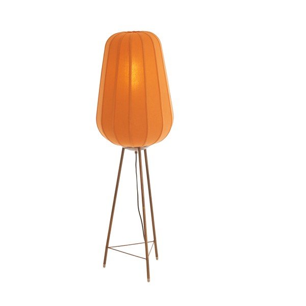 Terakotos spalvos pastatomas šviestuvas (aukštis 133 cm) su tekstiliniu gaubtu Bibury – Light & Living-image-1