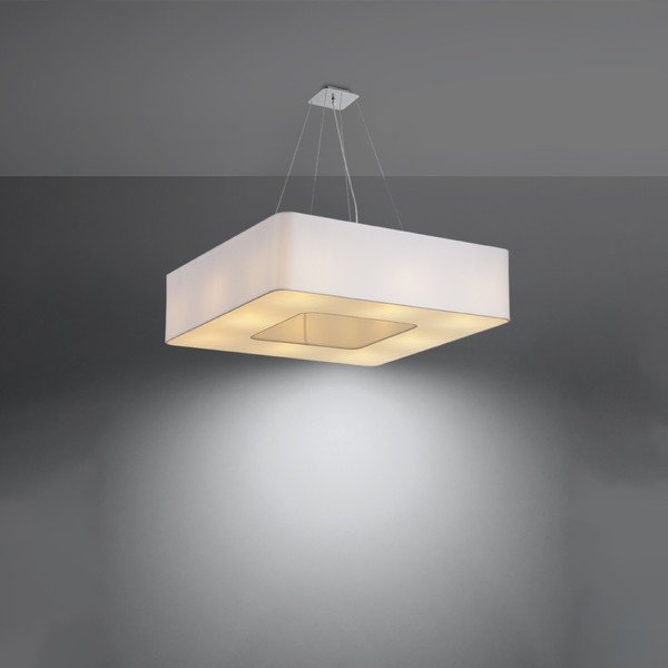 Kabantis šviestuvas baltos spalvos su stiklo gaubtu/su tekstiliniu gaubtu Piano – Sollux-image-3