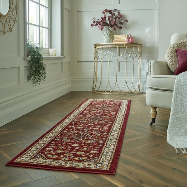Kilimas raudonos spalvos 66x300 cm Sherborne – Flair Rugs-image-1