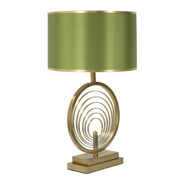 Žalias stalo šviestuvas su aukso spalvos dizainu Mauro Ferretti Oblix