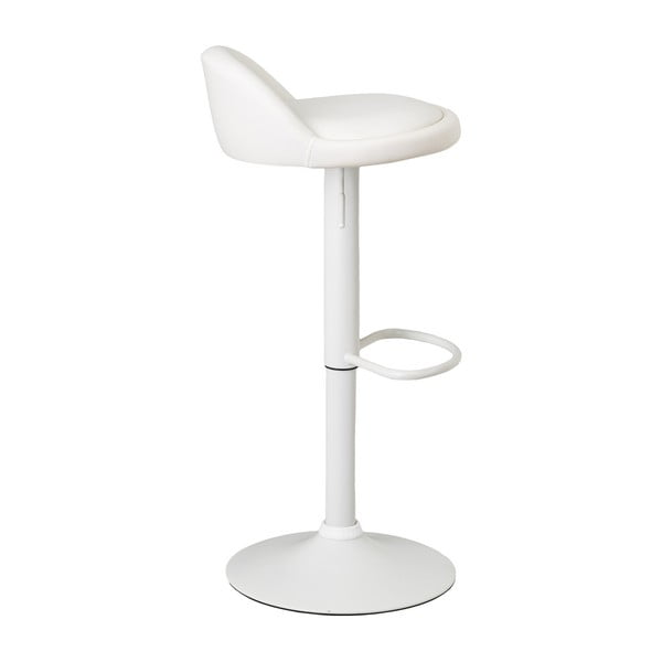 Iš dirbtinės odos reguliuojamo aukščio baro taburėtės baltos spalvos 2 vnt. (sėdynės aukštis 72 cm) – Casa Selección-image-2