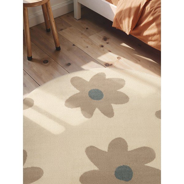 Smėlio spalvos vaikiškas kilimas ø160 cm Bloomy – Hanse Home-image-2