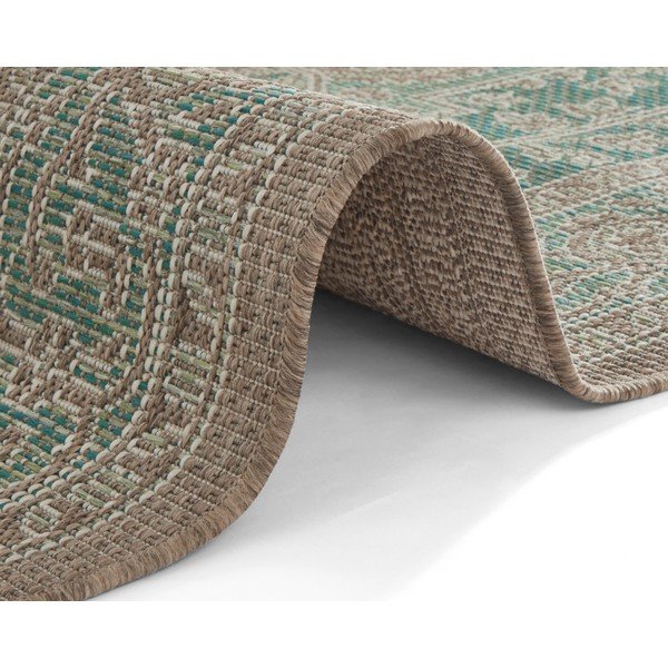 Žalios ir smėlio spalvos lauko kilimas NORTHRUGS Anjara, 160 x 230 cm-image-3