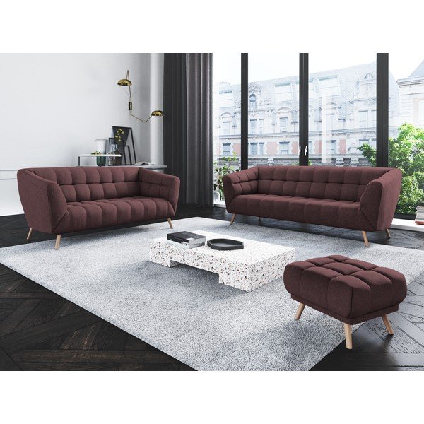 Tamsiai raudona sofa Interieurs 86 Étoile, 170 cm-image-1