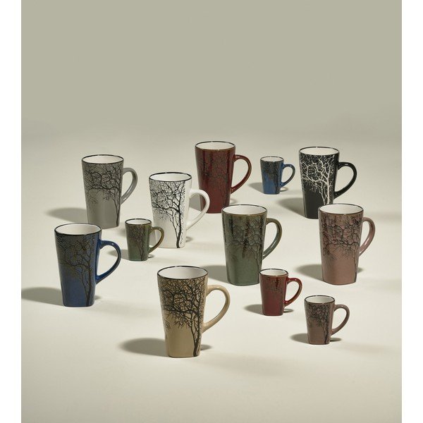 Iš akmens masės puodeliai žalios spalvos 4 vnt. espreso 100 ml Hela – Villa Collection-image-1