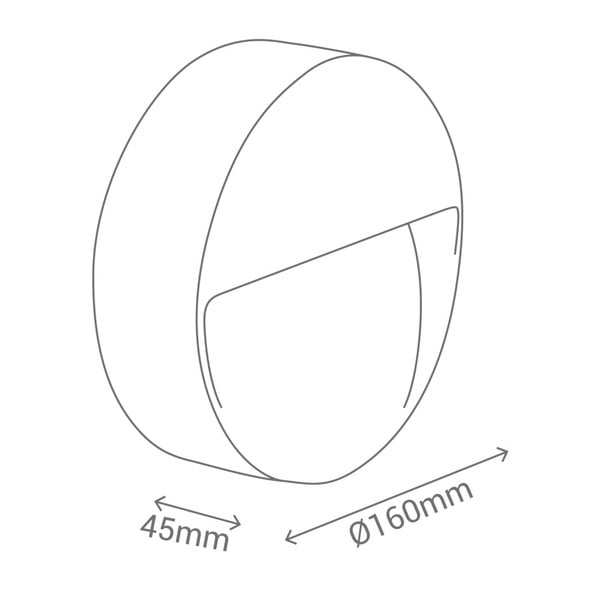 Tamsiai pilkas apvalus sieninis šviestuvas SULION Kamal, ø 15 cm-image-2