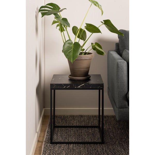 Šoninis stalas su marmuro dekoro stalviršiu 40x40 cm Barossa – Actona-image-1